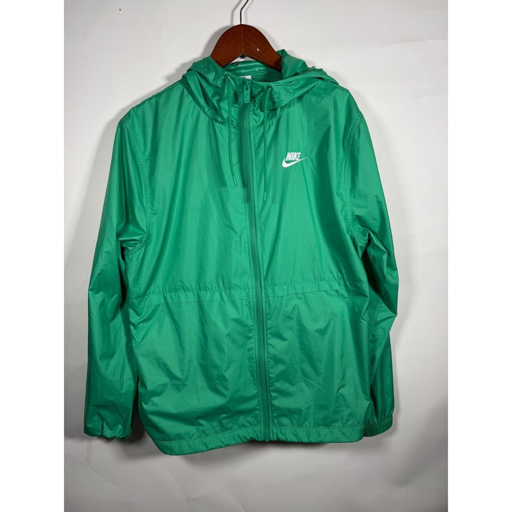 Nike Mens Windrunner Jacket Green Full Zip Hooded Windbreaker Small DA0001-302